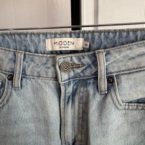 Hidden Light blue high-waisted straight-leg jeans - Picture 2 of 5